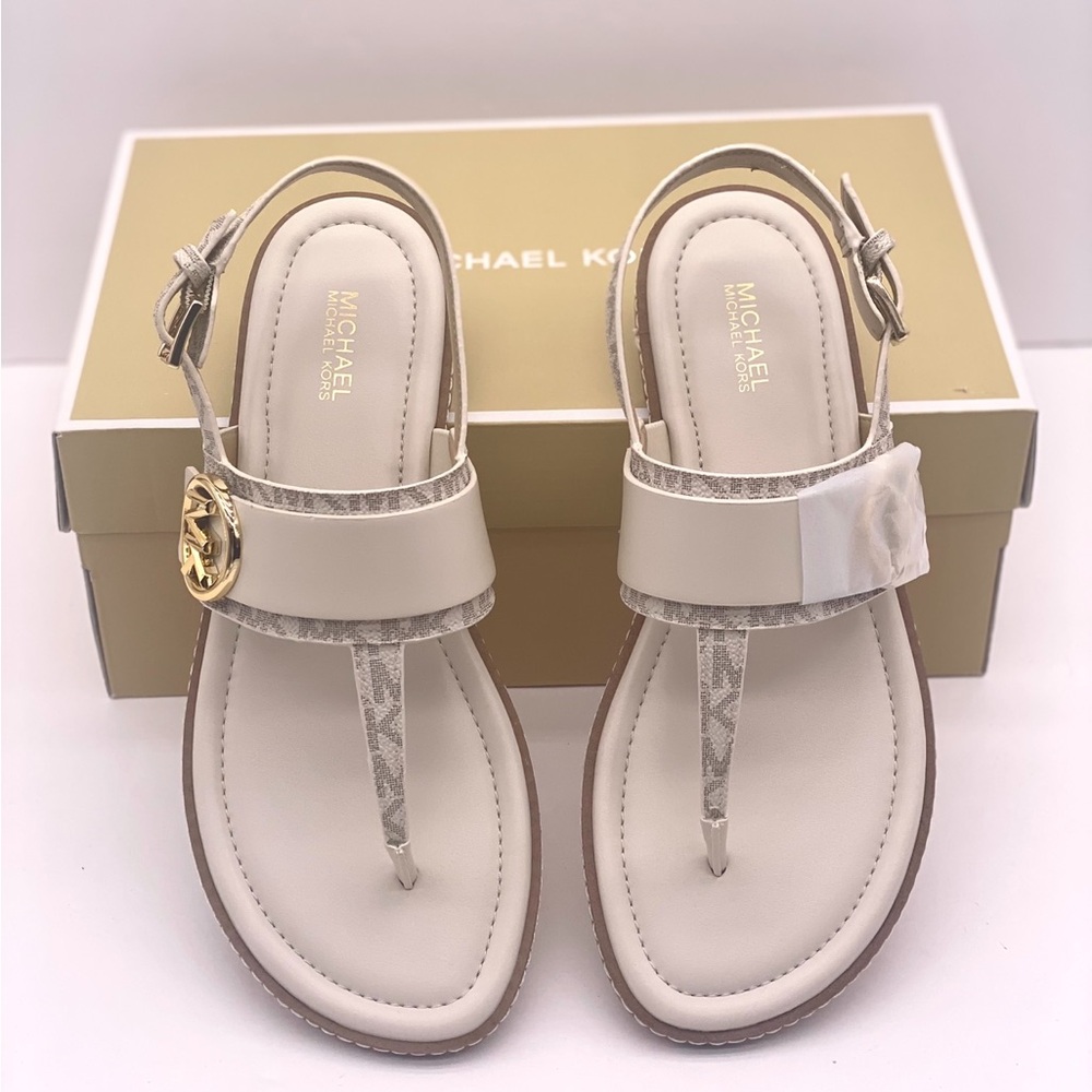 Michael Kors Cream Sandals - Picture 2 of 10
